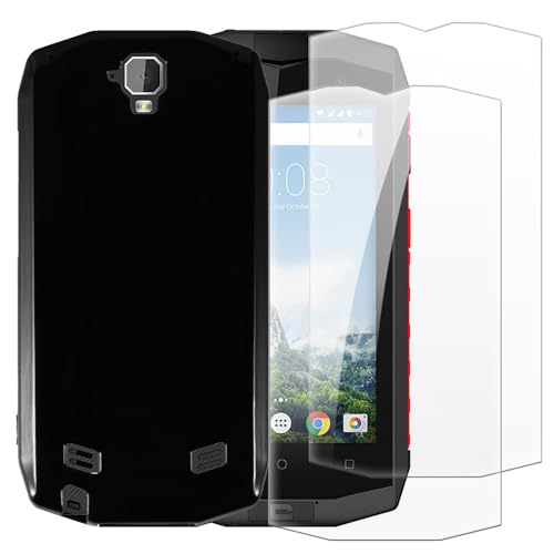 Shantime Coque avec 2 pièces Protection Compatible avec Crosscall Trekker-M1 Core, Étui Antichoc + Verre Trempé pour Sécurité Totale(Noir)