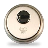 Amig - Escudo de seguridad Mod. 31 - Latón - Plateado - Anillo exterior hueco - Ø65 mm - Con placa antitaladro - Con tornillos y soporte - Para cilindro Europerfil EN1303 - Cuerpo acero sinterizado