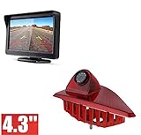 ✔Cámara de Visión Trasera 3. Luz freno + Monitor TFT LCD 4.3 Pulgadas para Opel Movano/ Vauxhall Movano/ Renault Master MK3/ Nissan NV400 2010-2019