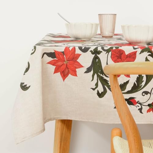 Muaré Toalha de mesa resinada antimanchas, Christmas Symetric 200 x 140 cm