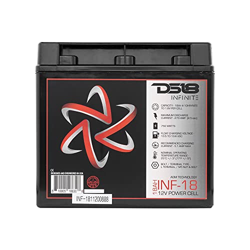 image for DS18 INF-18 18 AH 750 Watt AGM Power Cell 12 Volt Battery - Maintenanc