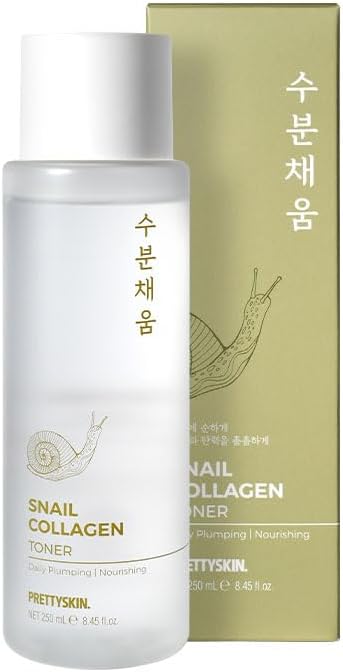 PRETTYSKIN Moisturizing Toner for Face-Non-Sticky, Daily Plumping, Nourishing 8.45fl.oz(250ml) (Snail Collagen)