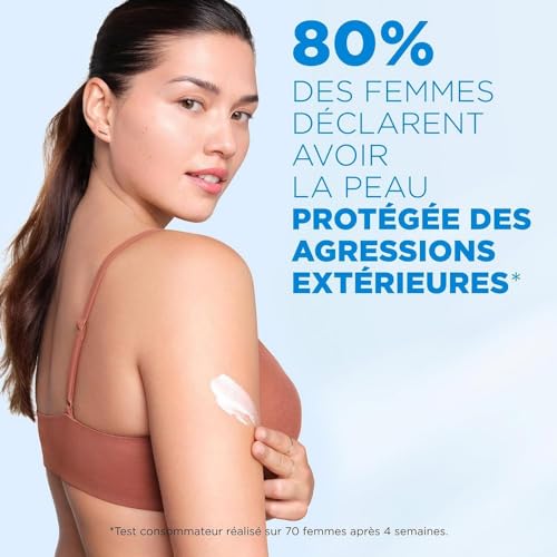 Mixa Expert Peau Sensible - Crème Céramide Protection - Anti-Sécheresse Sévère - Peaux Très Sèches et Fragilisées - Visage, Corps, Mains - Hypoallergénique - Sans Parfum - 400ml (Lot de 2)