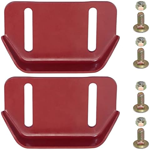 KOOTANS 1pair 784-5580 Snow Thrower Slide Plate Shoes Heavy Duty Metal Snow Blower Slide Skids Replace for MTD 784-5580-0637 Cub Cadet Yardman Troy Bilt Craftsman, for Stens 780-420 (Red) Cover