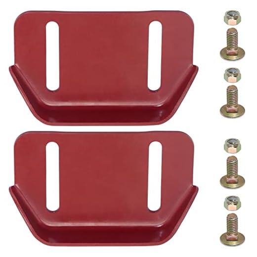 KOOTANS 1pair 784-5580 Snow Thrower Slide Plate Shoes Heavy Duty Metal Snow Blower Slide Skids Replace for MTD 784-5580-0637 Cub Cadet Yardman Troy Bilt Craftsman, for Stens 780-420 (Red)