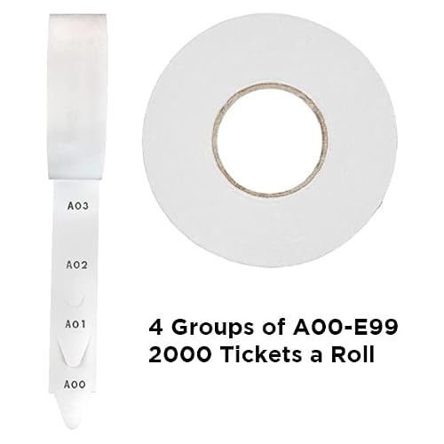 Microframe - 1 Roll Of 2-Digit Take-A-Number Tickets - 2000 Tickets/Roll (White) #TOP1