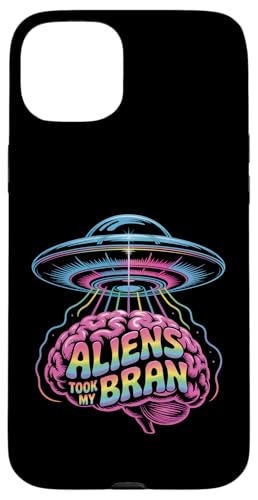 Aliens Took My Brain UFO �U�� ���C���{�[�A�[�g���[�N �X�}�z�P�[�X iPhone 15 Plus �p
