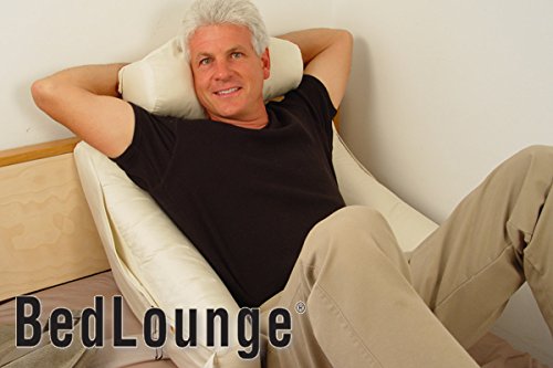 Bedlounge Hypoallergenic (Regular Size, 100% Cotton Cover, Denim Color): The Ultimate Back Wedge, Bed Rest, Back Support, Comfort Reading Pillow #TOP5