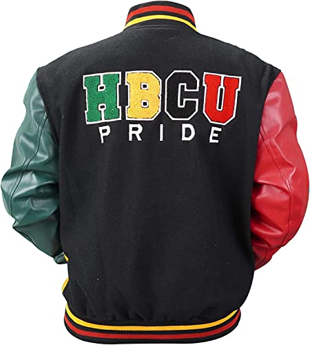 Men’s Donovan Mitchell Varsity Jacket| Hbcu Bomber Varsity Jacket |Pride Letterman Jacket For Men With Faux Leather Sleeves. (As1, Alpha, L, Regular, Regular) #TOP1