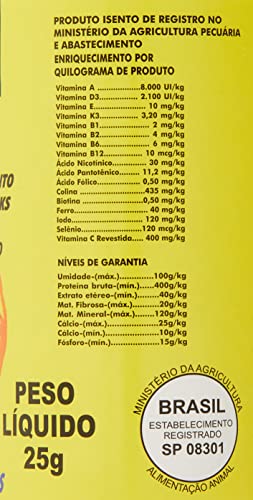 TARTARUGA MIX COM AVIÚ 25g - ALIMENTO EXTRUSADO PARA TARTARUGA