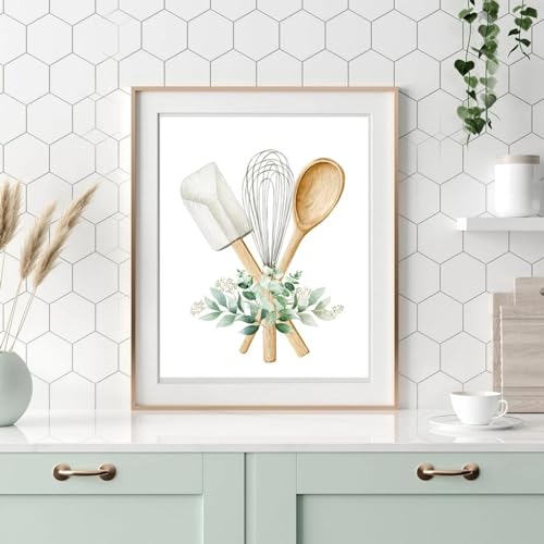 Tableau ustensiles de cuisine XINBAO peinture sur toile moderne art mural 80x110cm