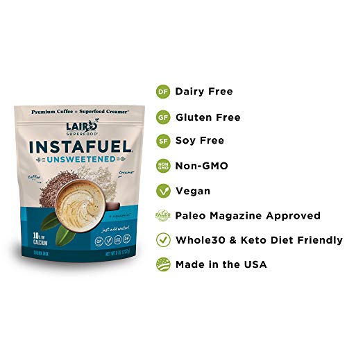 Laird Superfood Unsweetened Instafuel, Unsweetened, 227 Grams