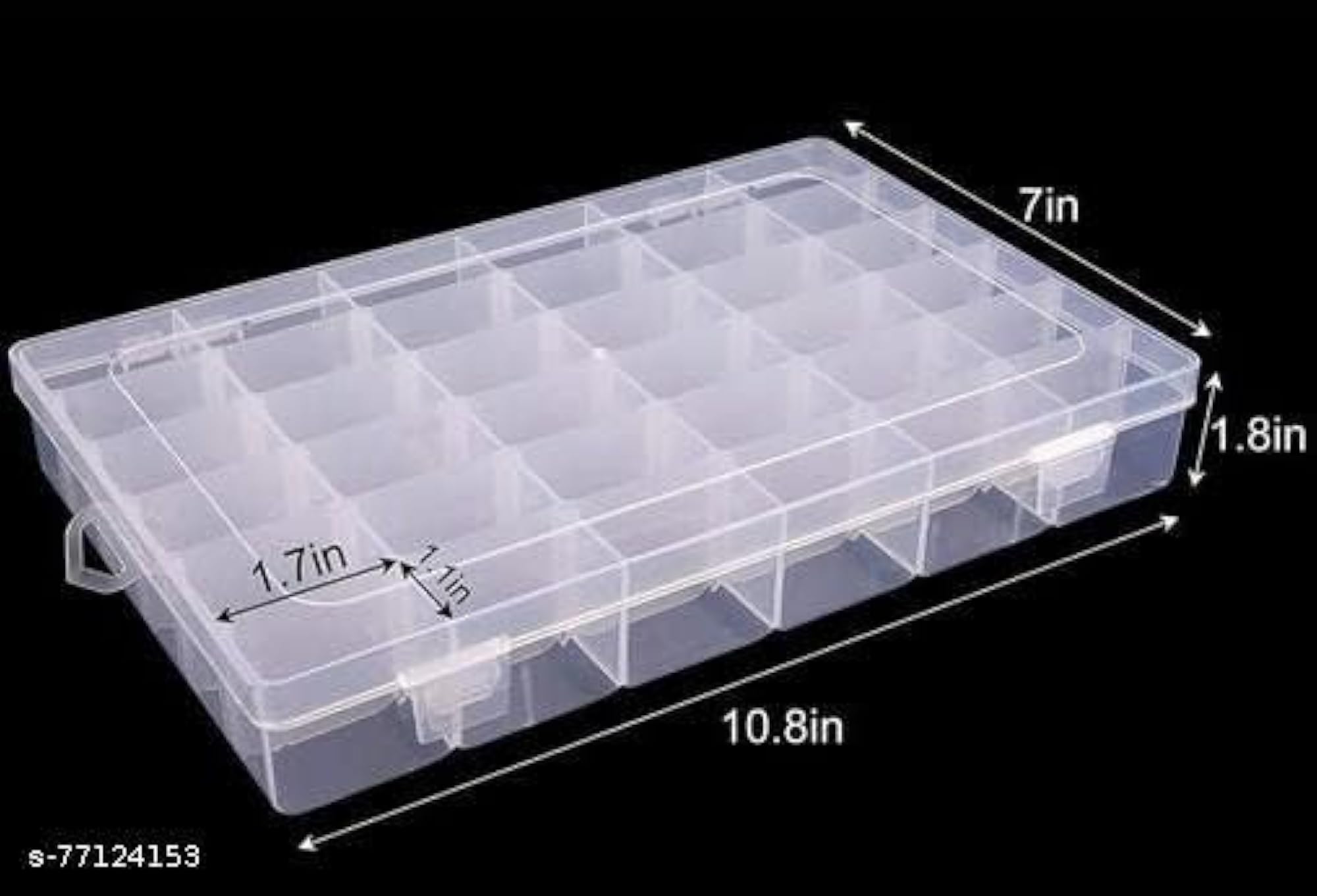 36 Compartments Clear Plastic Jewellery Organizer Box
