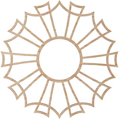 Image of Ekena Millwork 22 inchOD x 7 3 /4 inchID x 3 /8 inchT Augustus Wood Fretwork Pierced Ceiling Medallion, Alder