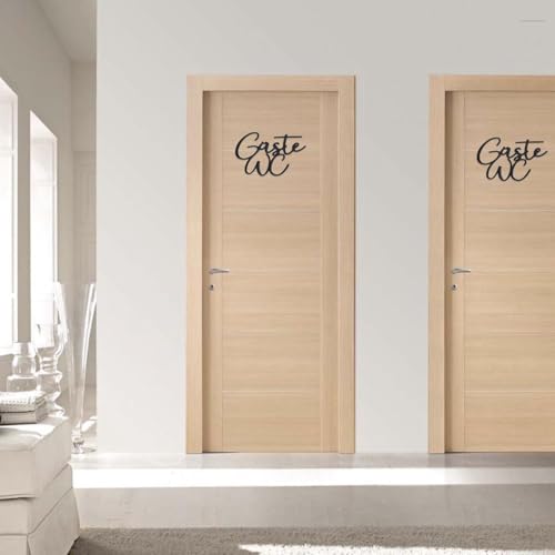 Gästetoilettenschild,Toilettenbelegungsschild für die Wandtür der Gästetoilette,dekoratives lustiges Türschild für den Innen- und Außenbereich,Wandtür der Gästetoilette für Den(Schwarz)