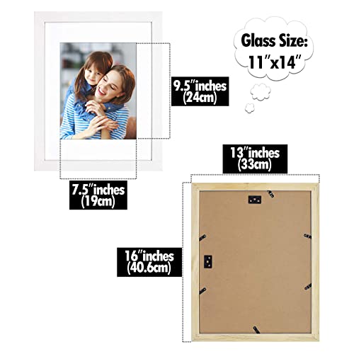Golden State Art 11X14 White Photo Wood Frame With Mat For 8X10 Picture #TOP5
