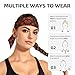 OXJOIIS Boys Girls Sports Sweatbands, Multipurpose Long Head Band for Yoga Fitness Shower, Fashion Floral Flowers Black Red Roses Headwear Head Decor