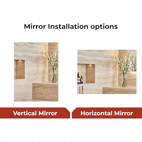 Image of Rectangular Frameless Wall Mirror - Modern Decorative Mirror for Bathroom, Bedroom & Entryway. (9 X 15)