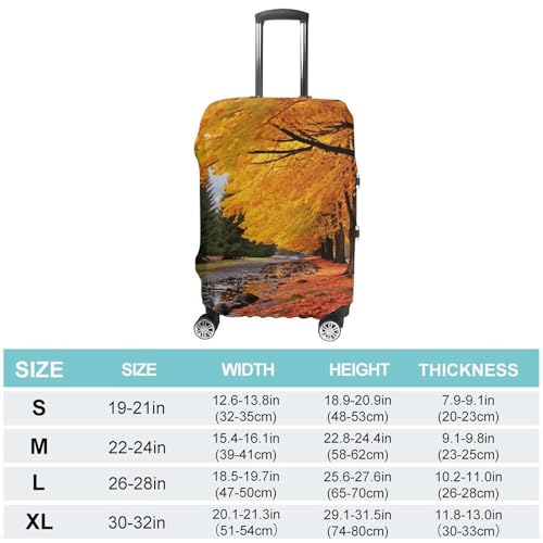 Fall Colors Luggage Cover Travel Suitcase Covers for Luggage Elastic Carry on Luggage Covers for Suitcase Tsa Approved Washable Luggage Sleeve Protector Fits 18-32 Inch XL2