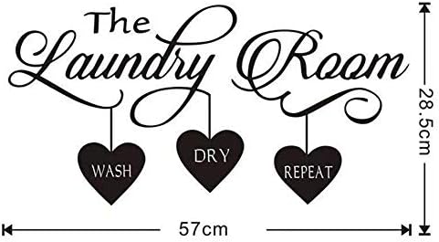 The Laundry Room Wall Sticker Laundry Signs Mural Art Interior Design for Hotel Home Decor