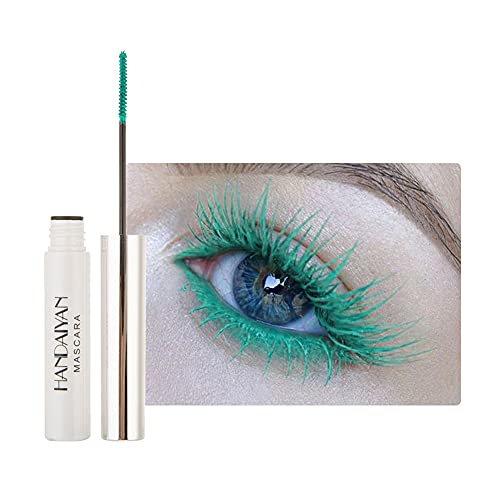 Mascara coloré pour la maquillage des yeux durable, 12 coloré imperméable brosse fine brosse du mascara Sweat Sweat Long Lash Mascara pour les fêtes Cover