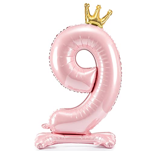 Palloncino in pellicola, numero 9, con corona in