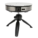 Projecteur de Film 3D, Projecteur Vidéo Intelligent 4K HD, Projecteur Bluetooth sans Fil 5G avec Télécommande, Correction Automatique, Processeur Octa Core, Batterie Longue Durée(EU)