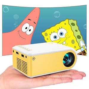 Mini Beamer Bluetooth und WiFi, Beamer Klein für Handy, 1080P Unterstützung Projektor iPhone/Android, Home/Outdoor Filmprojektor Kompatibel mit Smartphone/TYP C/HDMI/USB/Fire Stick/PS5