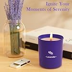 Lavender Candles for Home Scented, 8 oz Scented Candles Present, Purple Jar Wax, Made with Soy for Women, 45 Hour Long-Lasting Burn for Mom Girl Friend Birthday Present Giving - 1 Pack - Image 5