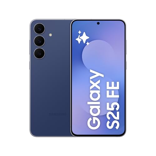 Samsung Galaxy S25 FE 256GB, Teléfono Móvil con IA, Marco Ligero 7,5mm, Pantalla FHD+ 6,7″, Cámara 50MP, Exynos 2400, 8GB RAM, Garantía Fabricante 3 Años + 1 Año Extra, Azul Marino (Versión Española)