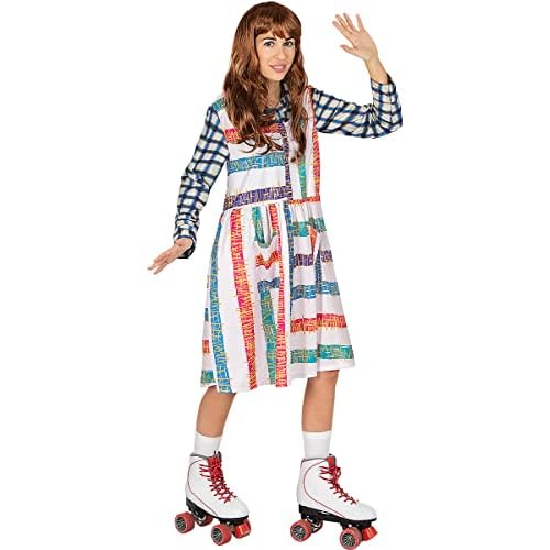 Funidelia | Disfraz de Once Stranger Things para mujer Netflix, Once (Eleven) - Disfraz para adultos y divertidos accesorios para Fiestas, Carnaval y Halloween - Talla M - L - Marrón