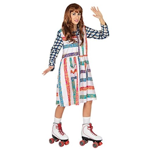 Funidelia | Disfraz de Once Stranger Things para mujer Netflix, Once (Eleven) - Disfraz para adultos y divertidos accesorios para Fiestas, Carnaval y Halloween - Talla M - L - Marrón