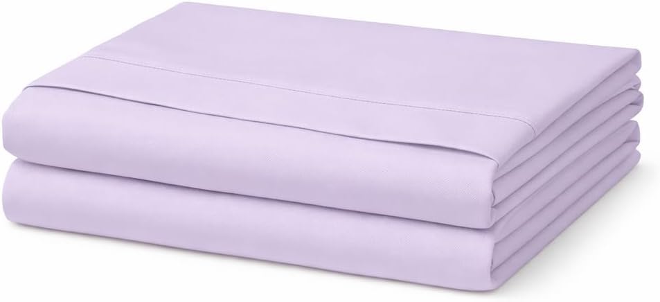 Night Zone Microfibre Flat Sheet Super Soft Wrinkle Free & Breathable Bed Sheet Lightweight & Fade Resistant Hotel Quality Bedding (Lilac, King)