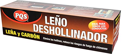 PQS - Leño Deshollinador 1 kg – Reduce el Riesgo de Fuego - Tronco Catalítico para Limpieza de Chimeneas, Estufas y Calderas - Elimina Hollín, Alquitrán y Sulfatos