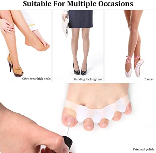 Image of Toe Separator for Feet Toe Spacers Correct Toes Yoga Silicone Hammer Toe Corrector for Women & Men Correct Toe Straighteners for Overlapping Toes (All Finger Toe Separator)