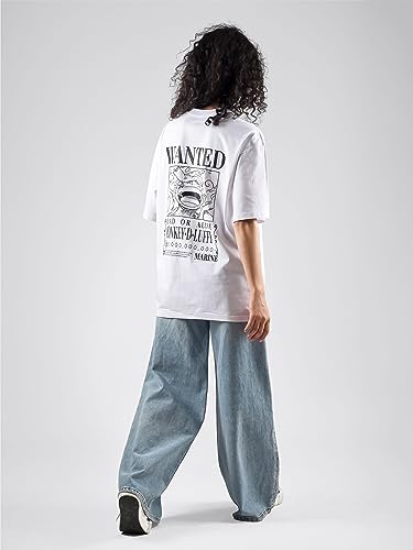 Image of ComicSense.xyz Unisex One Piece Anime Oversized T Shirts for Men and Women, 5th Gear Bounty Printed Drop Shoulder Tshirt