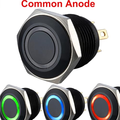 Interrupteur RGB 16mm noir pour personnalisation console de simulation