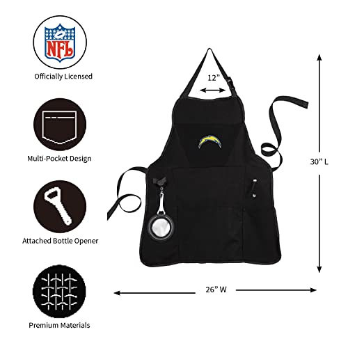 image for Team Sports America Outdoor NFL Black Grilling Apron | Los Angeles Cha