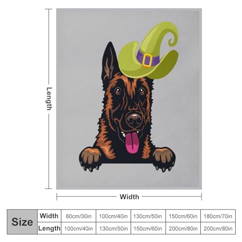 Couverture douce malinois cadeau Halloween idéal pour passionné
