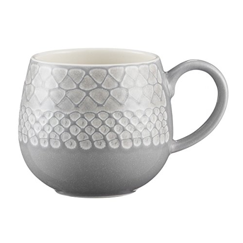 Mason Cash Impressions Grey Durable Stoneware Mug, 35 CL
