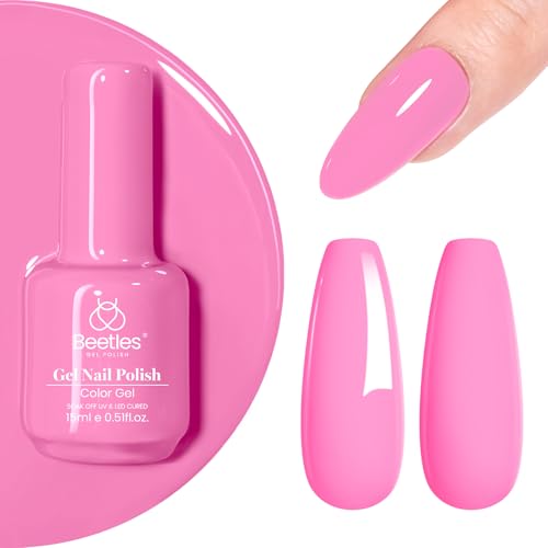 Gelab Cosmetics LLC Beetles Nude Pink Gel Nail Polish - Blush Cappuccino Clear Pink, 7.5ML Natural Jelly Gel Polish Sheer Translucent Colors Nail Concealer Soak Off UV French Nail Art Manicure
