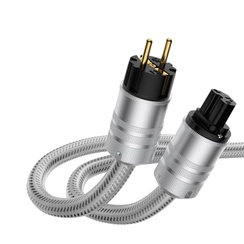 Câble d'alimentation Hi-FI plaqué argent de 1.5M pour ressentir l'émotion pure de la musique