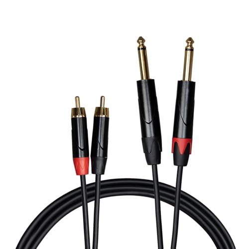 CASCHA Advanced Line Audio Cable RCA (2M) to Jack (2M), 1 m, black - Image 4