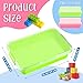 Beeveer 2 Pcs Sensory Bins Sand Tray with Lid, 15in Stackable Leak-Proof Plastic Sensory Tray for Sand & Water Play, Portable Bin, Easy Clean, Indoor Outdoor(Pink, Turquoise)