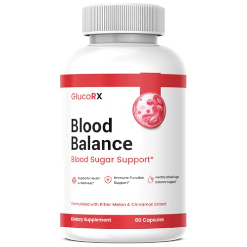 GlucoRX Blood Balance Capsules - Official GlucoRX Pills Advanced Formula Blood Support Supplement* 60 Capsules
