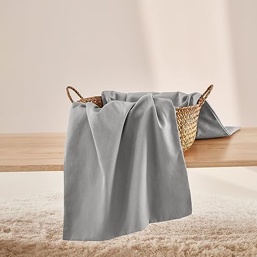 Image of TILLYOU Cotton Toddler Pillowcases - 2 Pack Toddler Travel Pillowcases Machine Washable & Super Soft, 14.5x20 Inches, Gray