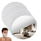 JYYWTSI 3 Stück Runder Klebespiegel Selbstklebend, 20 cm Acrylspiegel zum Kleben, Glasspiegel zum Aufkleben Schminkspiegel Spiegelfliesen Wandspiegel für Badezimmer Wohnzimmer Schlafzimmer Schranktür