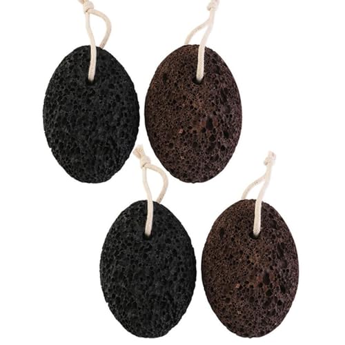 4 Pumice Stones Foot Exfoliator Pedicure Feet Scraper Hard Skin Calluses Remover Scrubber Brush Buffing Filing Pumice Emery Board Grooming Tools Heel Dead Skin Callus Remover Cracked Feet Care