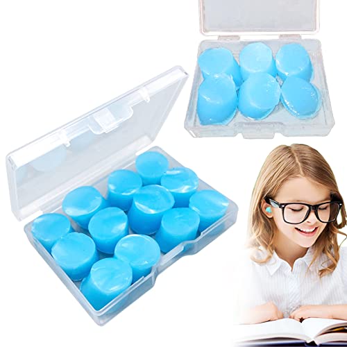 18pcs Earplugs, Silicone Noise Canceling Sleeping Earplugs, Soundproof Anti-Noise for Airplane Travel, Racing, Swimming, Woodworking(Blue)