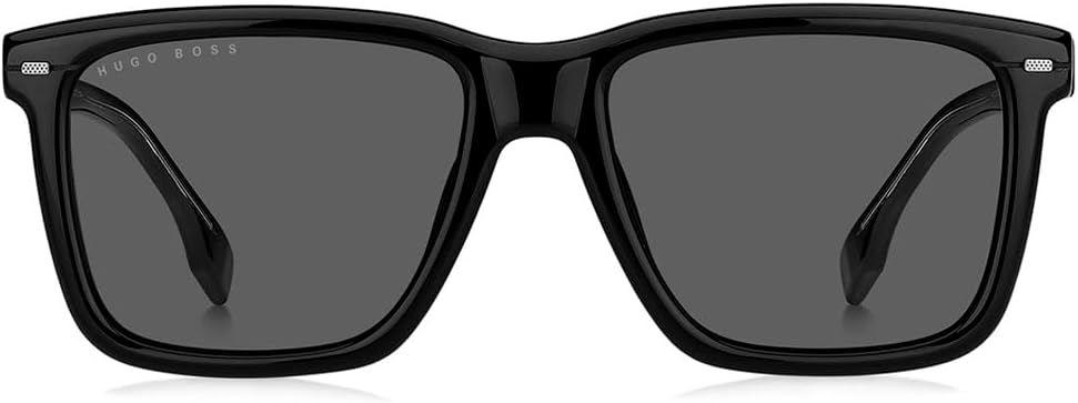 HUGO BOSS Male 1317/S Sunglasses, Black, 55